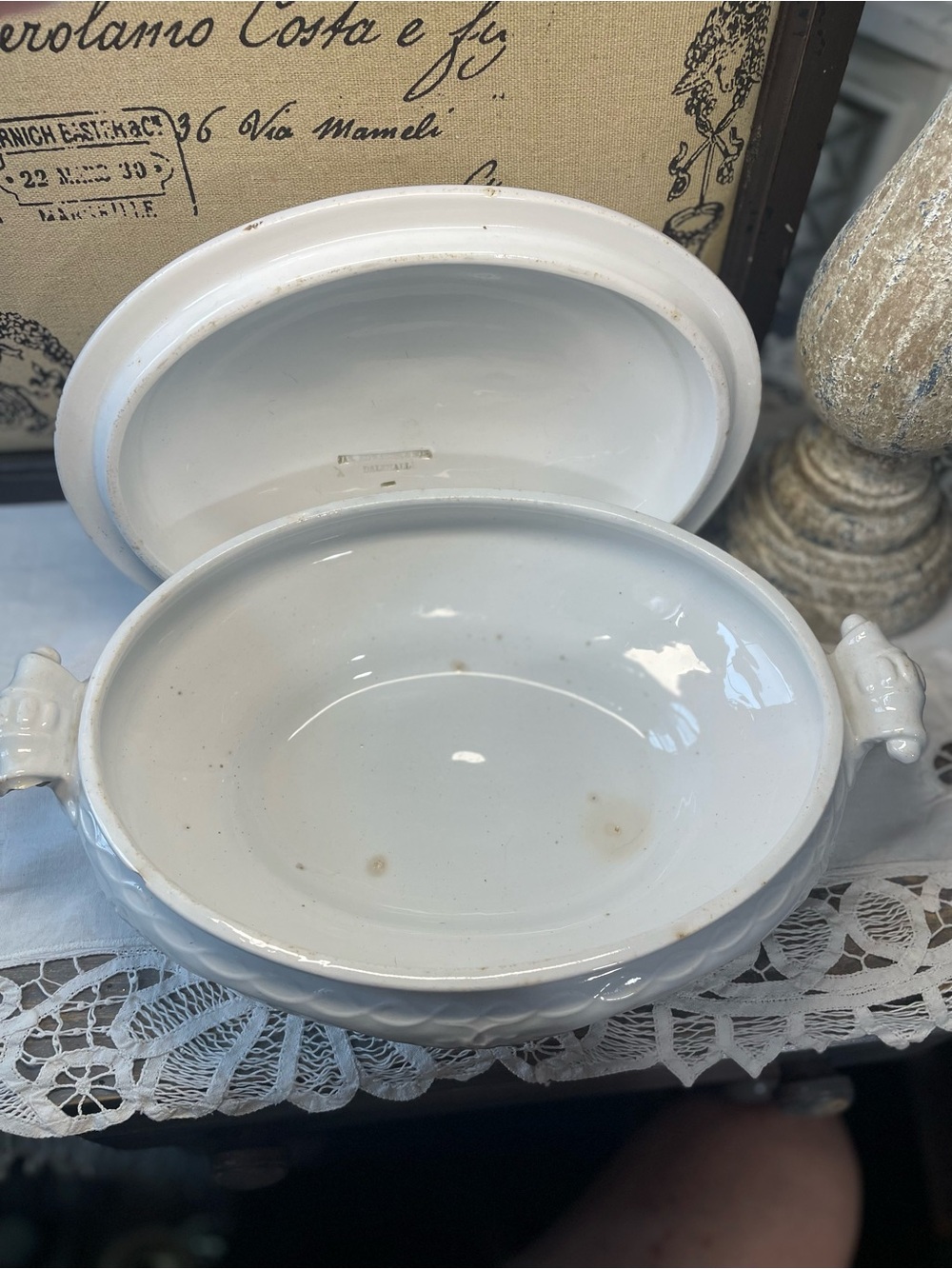 serving bowl French Country decor
Late 1800’s - early 1900 era ironstone - Picture 11 of 15
